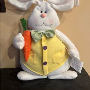 Kohl's Yellow and White Bunny Plush with Carrot